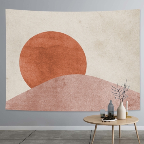 

Thick Farbic Tapestry Exaggerated Abstract Style Home Decoration Hanging Background Covering Cloth, Size: 150x130cm(Sun Moon 01)