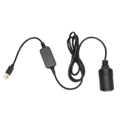 

5V Turn 12V USB To Cigarette Lighter Socket Female Head Driving Recorder Mobile Power Cord, Specification: 1m