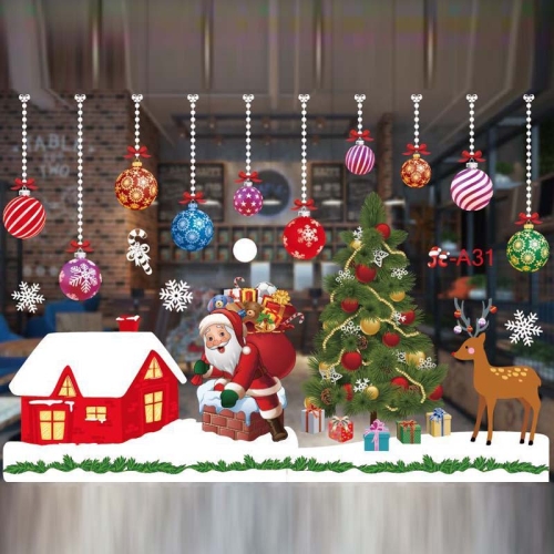 

3 PCS Christmas Decoration Window Stickers Wall Stickers Shopping Mall Supermarket Window Decoration(Color A31)