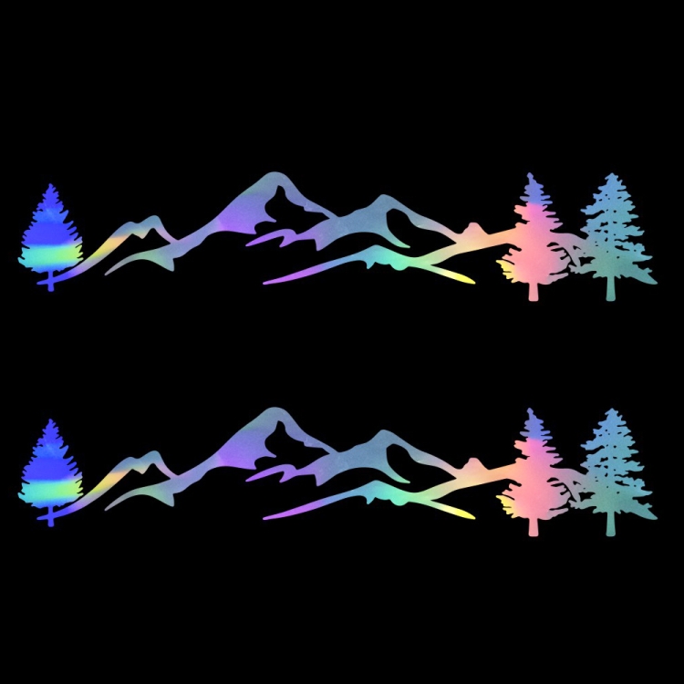 

2 PCS D-791 Mountain Forest Car Sticker SUV Off-Road Vehicle Body Sticker Rear Windshield Car Sticker (Colour)