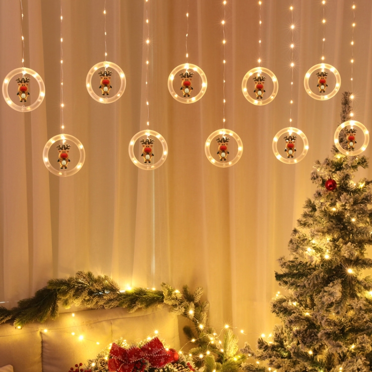 

Christmas Decoration Lights USB Ring Doll 10 in 1 String Lights(Reindeer)