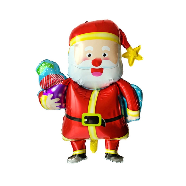 

10 PCS Christmas Decoration Aluminum Film Balloons, Style: Gift Santa