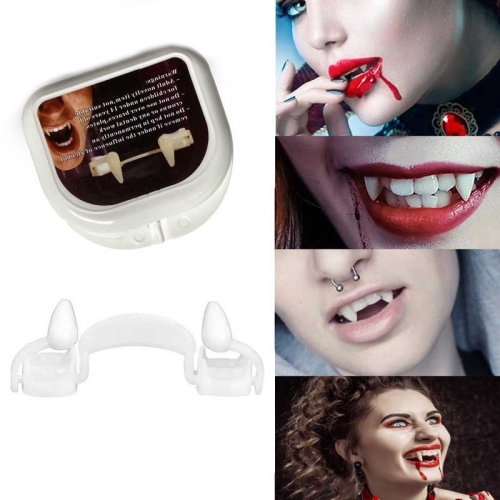 

4 PCS Halloween Decoration Vampire Teeth Retractable Zombie Teeth,Packaging: Plastic Box