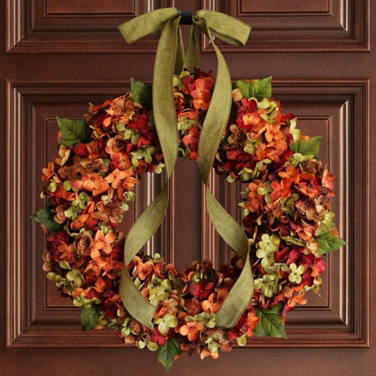 Hydrangea Wreath Door Hanging Artificial Flower Christmas Ornament, Size:  35cm