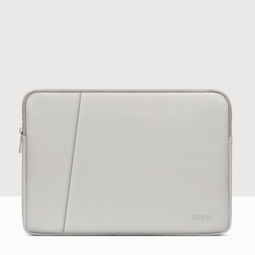 

Baona BN-Q001 PU Leather Laptop Bag, Colour: Double-layer Gray, Size: 15/15.6 inch