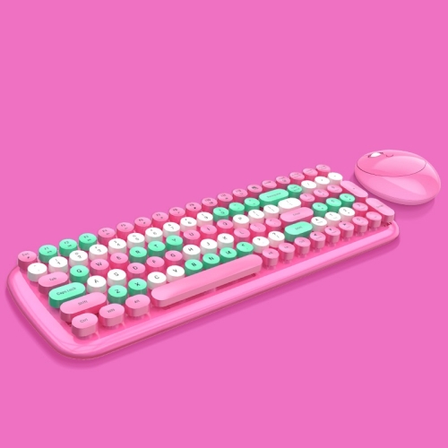 MOFii Candy XR Color Wireless Keyboard And Mouse Set(Barbie Pink)