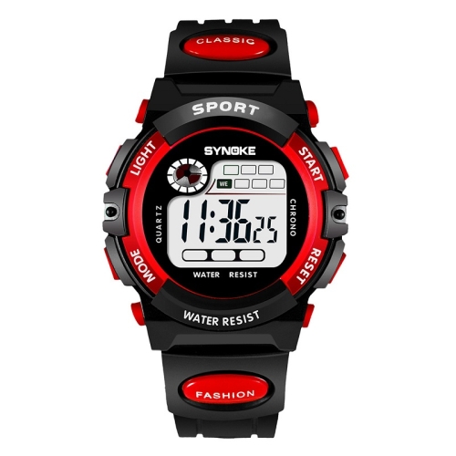 

SYNOKE 99269 Children Sports Waterproof Digital Watch, Colour: Large (Red)