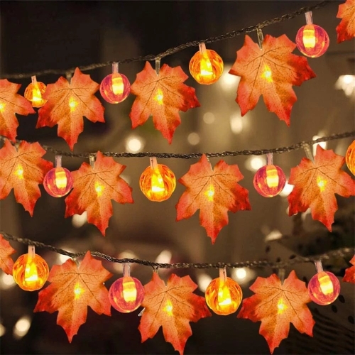 3m 20 LEDs Maple Pumpkin Lantern String Lights