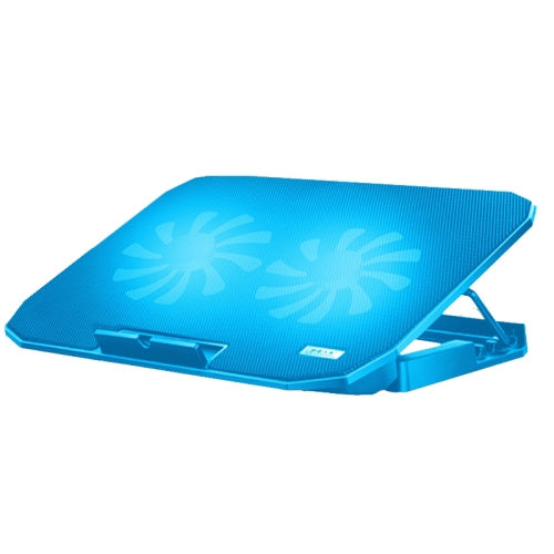 ICE COOREL N106 Laptop Base Adjustment Radiator Dual-Fan Notebook Cooling Bracket, Colour: Luxury Version (Sea Blue)