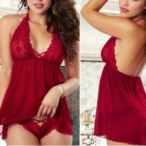 Download Sex Vedios For Nokia 220 - Women Sexy Lingerie Lace Babydoll Chemise Porno Petticoat, Size:L (Wind Red)
