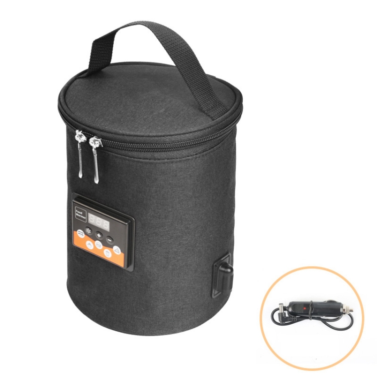 

Car Outdoor Bottle Wipes Food Heating Warm Bag Temperature Adjustable Bottle Warmer (Black)