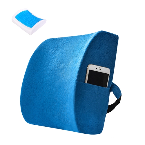 

Office Waist Cushion Car Pillow With Pillow Core, Style: Gel Type(Suede Royal Blue)