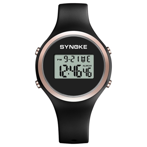 

SYNOKE 9108 Student Silicone Strap Electronic Watch(Black)