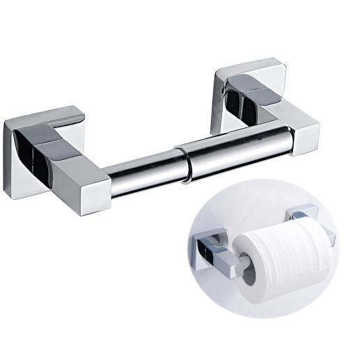 

Toilet Square Base Retractable Toilet Paper Holder(Silver)