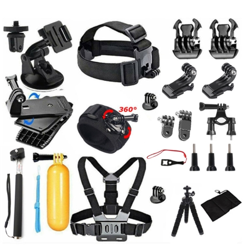 

23 in 1 Starter Accessories Combo Kits for GoPro HERO10 Black / GoPro HERO9 Black / HERO8 Black / HERO7 /6 /5 /5 Session /4 Session /4 /3+ /3 /2 /1, DJI Osmo Action and Other Action Cameras(Black)