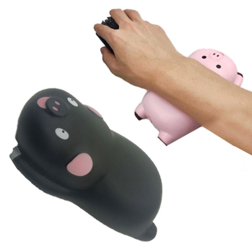 

Piggy Office Protection Wrist Memory Foam Hand Rest Slow Rebound Wrist Mouse Pad(Black)
