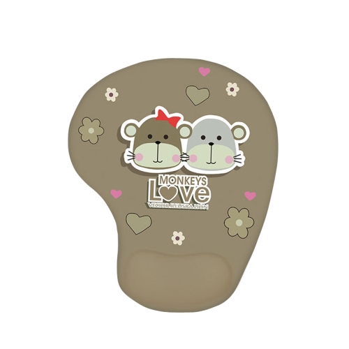 

2 PCS Silicone Comfortable Padded Non-Slip Hand Rest Wristband Mouse Pad, Colour: Couple Monkey