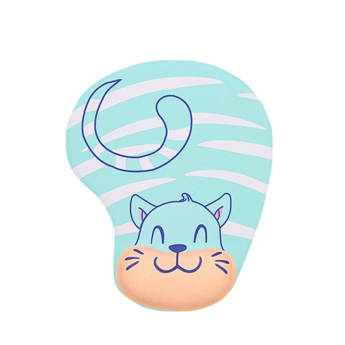 

2 PCS Silicone Comfortable Padded Non-Slip Hand Rest Wristband Mouse Pad, Colour: Blue Cat