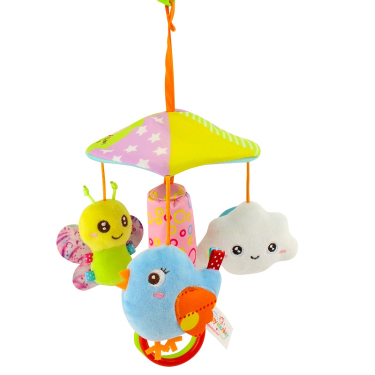 Happy Monkey H168114-2 Umbrella Design Baby Bed Bell Music
