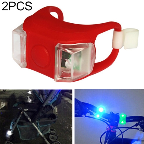 10 PCS Outdoor Night Silikon Warnleuchte Fahrradlicht Mountainbike  Dekoration Sicherheitswarnlicht Rücklicht (rot)