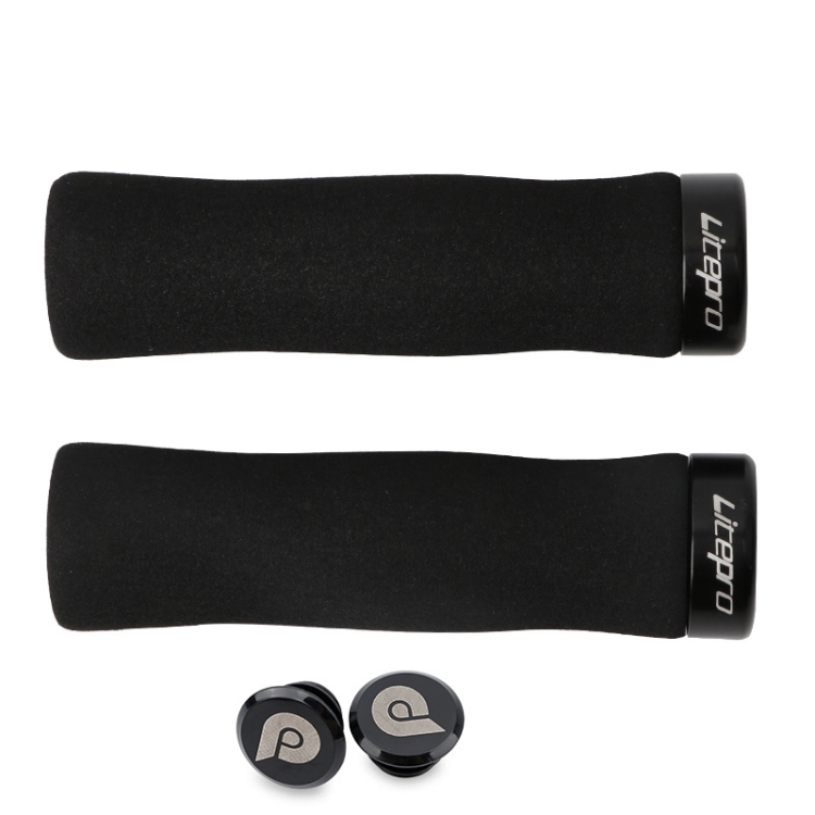

Litepro Single Locking Sponge Set Bicycle Mountain Bike Set, Colour: Black Handle Cover+Black Ring