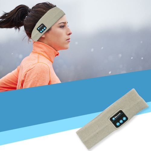 

Bluetooth Headset Sports Headband Outdoor Running Yoga Sweat-Absorbent Headscarf, Colour: Gray