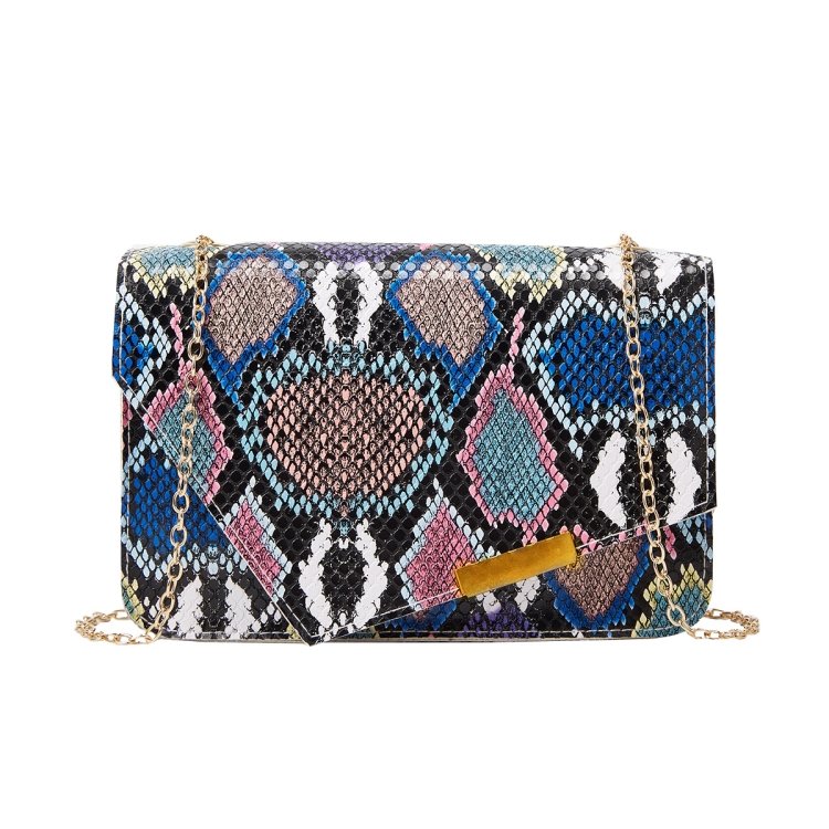 

2 PCS Ladies Shoulder Bags All-Match Change Satchel Snake Print Small Square Bag