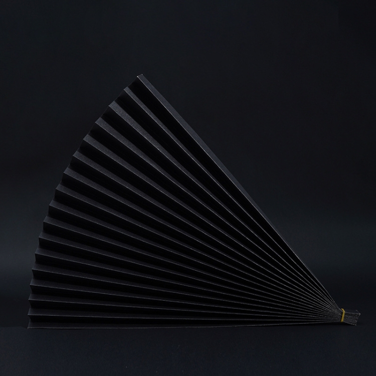 

69x39cm Photo Props Hard Cardboard Folding Fan Photography Background Folded Paper(06 Carbon Black)