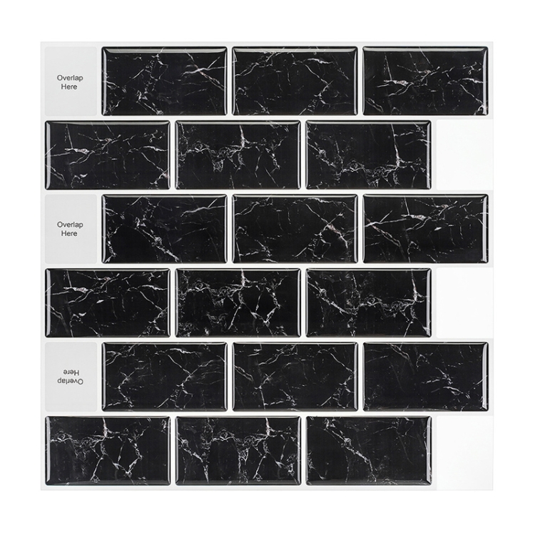 

2 PCS 3D Crystal Epoxy Self-Adhesive Wall Sticker Bathroom Simulation Tile Sticker(MT1021)