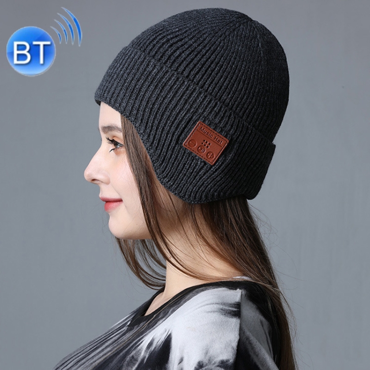 

TR Ear-Covered Bluetooth Music Hat 5.0 Binaural Stereo Headphone Cap(Dark Gray)