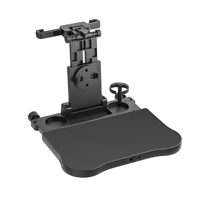 

Car Seat Back 360 Degree Rotating Dining Table Board Multifunctional Folding Beverage Computer Rack(Black)