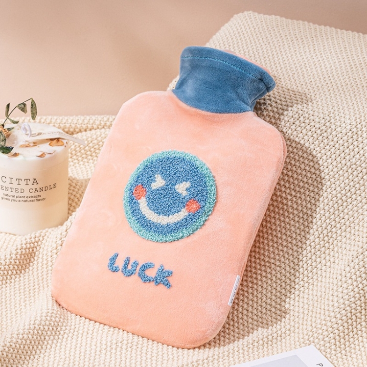 겨울 물 사출 따뜻한 물 가방 플러시 손 따뜻한, 용량 : 1000ml (핑크)