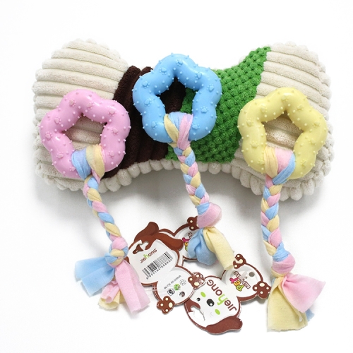 

3 PCS Pet Toys TPR Bite Resistance Dog Supplies Cotton Rope Cloth Toys, Specification: Pentagar(Random Color Delivery)