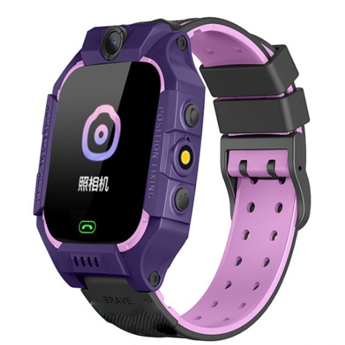 Z6 Children Phone Watch Smart Positioning Full Touch Screen Student Watch(Purple) bicycle fountain interactive bicycle power generation dynamic smart cycling scenic area equipment luminous bicycle fountain