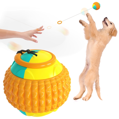 

Pet Supplies Training Hand Throwing Ball Dog Molar Bite Resistant Interactive Anti-Boring Toy(Orange)