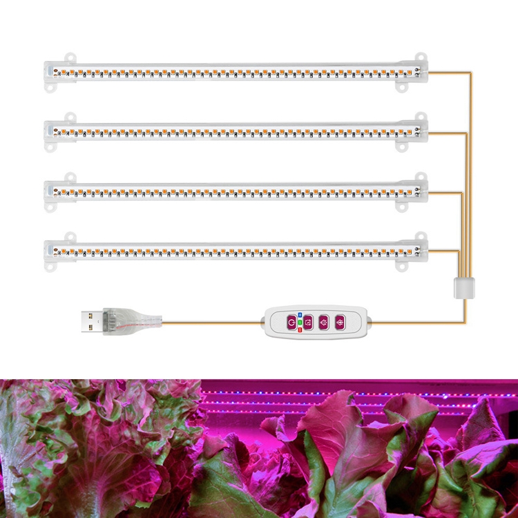 

LED Plant Growth Lamp Time Potted Plant Intelligent Remote Control Cabinet Light, Style: 30cm Four Head(Red Blue)