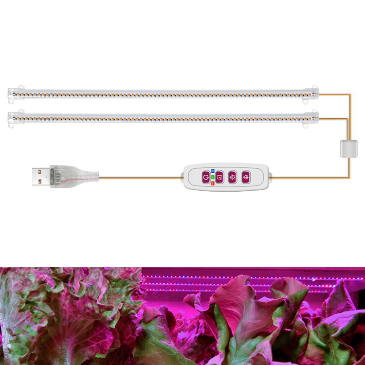 

LED Plant Growth Lamp Time Potted Plant Intelligent Remote Control Cabinet Light, Style: 50cm Two Head(Red Blue)