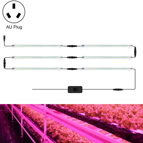 

LED Plant Lamp Household Full Spectral Filling Hard Lamp Strip, Style: 30cm 6 Head(Pink Light AU Plug)