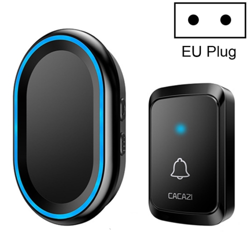 

CACAZI A80 1 For 1 Wireless Music Doorbell without Battery, Plug:EU Plug(Black)