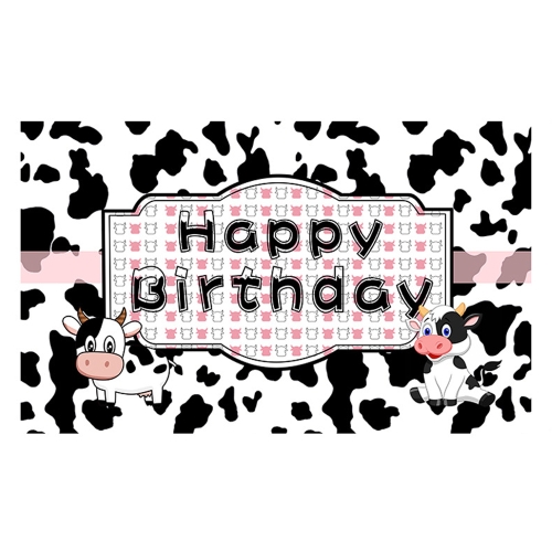 

150x90cm Cartoon Cow Theme Birthday Party Decoration Background Cloth Photography Banner(2023SRB134)