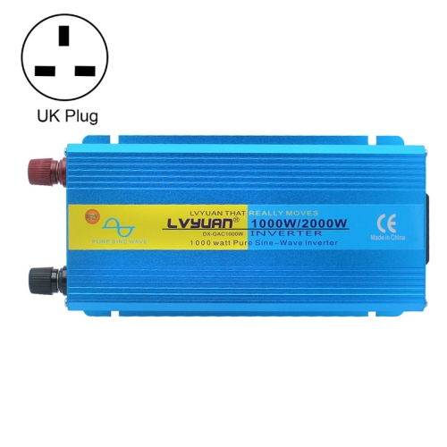 

LVYUAN 2000W Car Home Pure Sine Wave Solar Inverter, Specification: 12V To 220V UK Plug