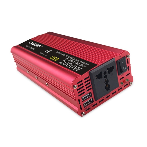 

LVYUAN Car Inverter Dual USB Power Converter, Specification: 24V to 220V 2000W