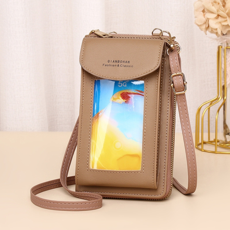 

JLF012 Touch Screen Mobile Phone Bag Women Messenger Shoulder Bag(Khaki)