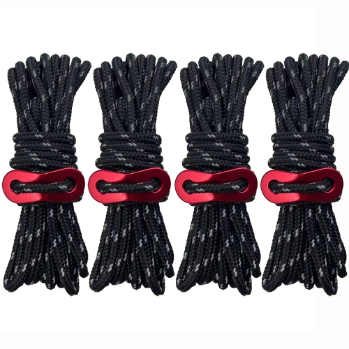 2/4m Tent Wind Rope Length Adjustable Nylon Awning Fixed Buckle