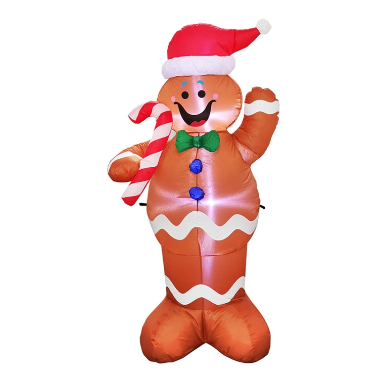 Santa Claus Christmas Tree Snowman Inflatable LED Luminous Christmas Ornaments, US Plug(QM0301-1.5M)
