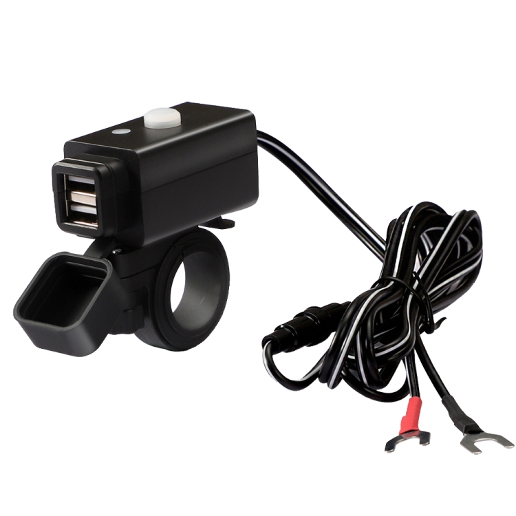 

C082 Motorcycle Mobile Phone Charger Waterproof USB Charger With Switch Indicator
