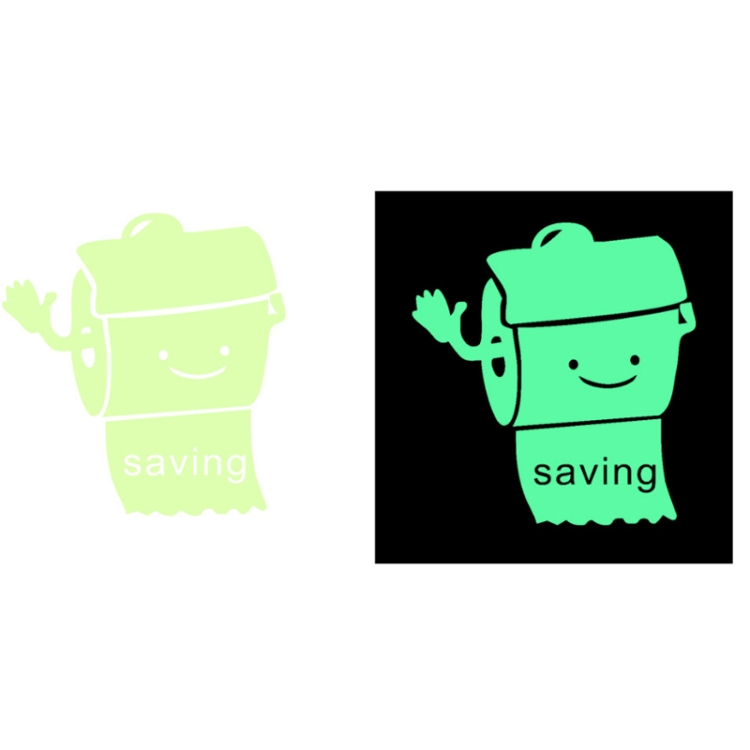 

3 PCS Toilet Door Decoration Waterproof Self-Adhesive Luminous Sticker，Model： YG-1-011