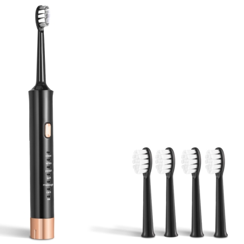 AW-175 volwassen huishoudelijke USB Sonic elektrische tandenborstel paar tandenborstel (zwart)