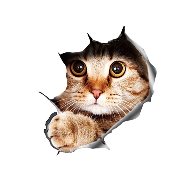 

4 PCS Style 4 Small 3D Stereo Cat Car Sticker Car Body Scratches And Occlusion Stickers