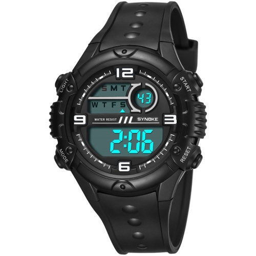 

SYNOKE 9628 Student Luminous Waterproof Multifunctional Sports Digital Watch(Black)